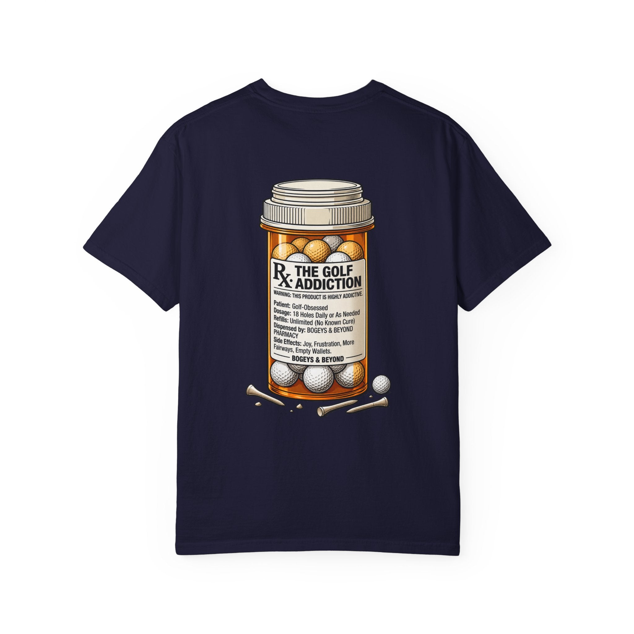 The Golf Addiction Prescription Tee - Navy
