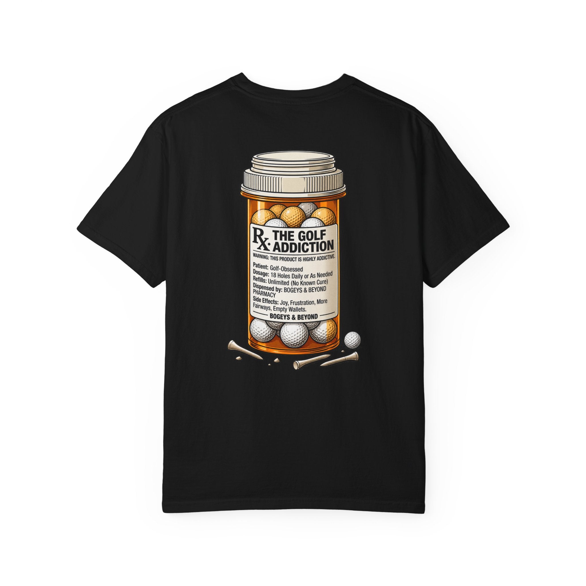 The Golf Addiction Prescription Tee - Black