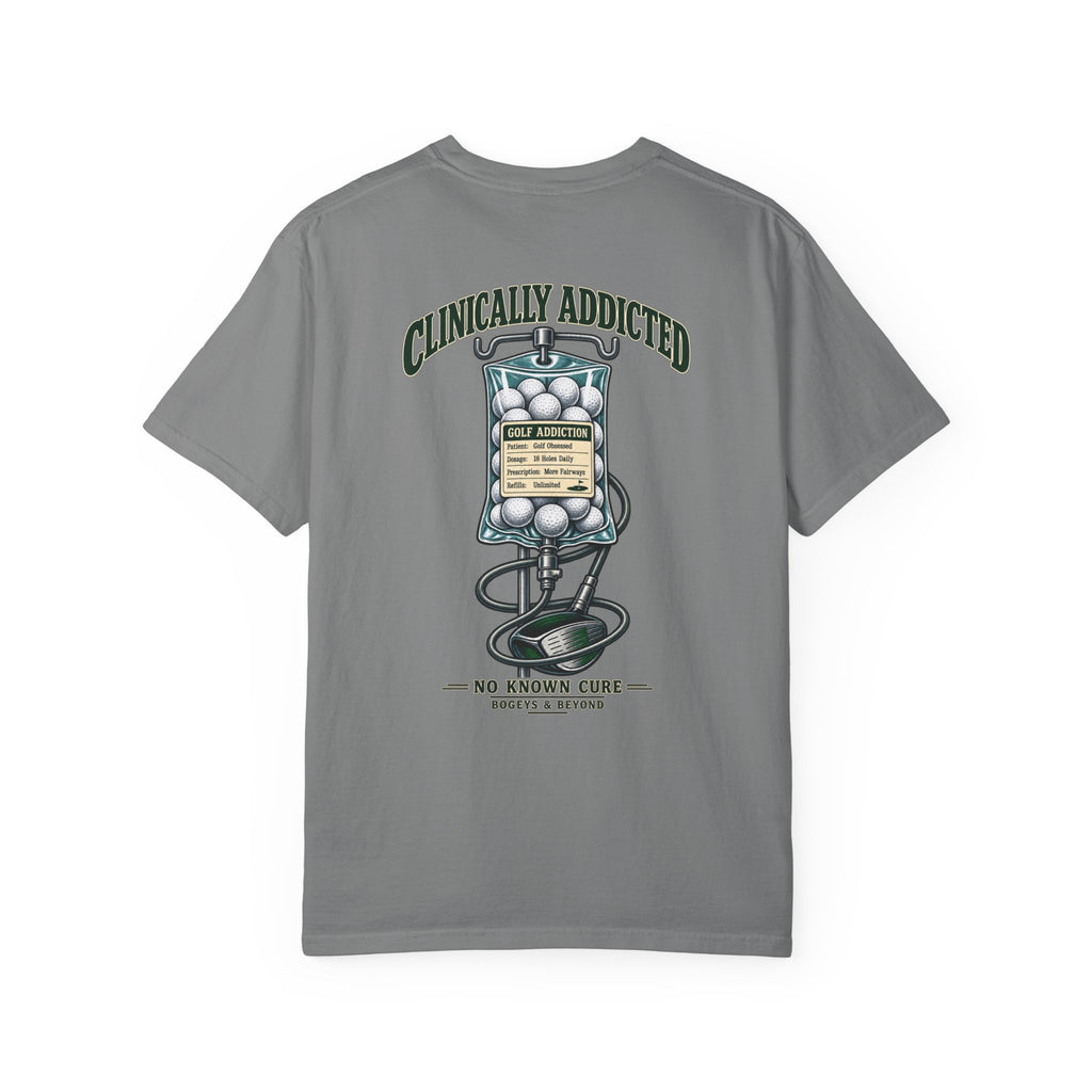 Clinically Addicted IV Drip Tee – Grey