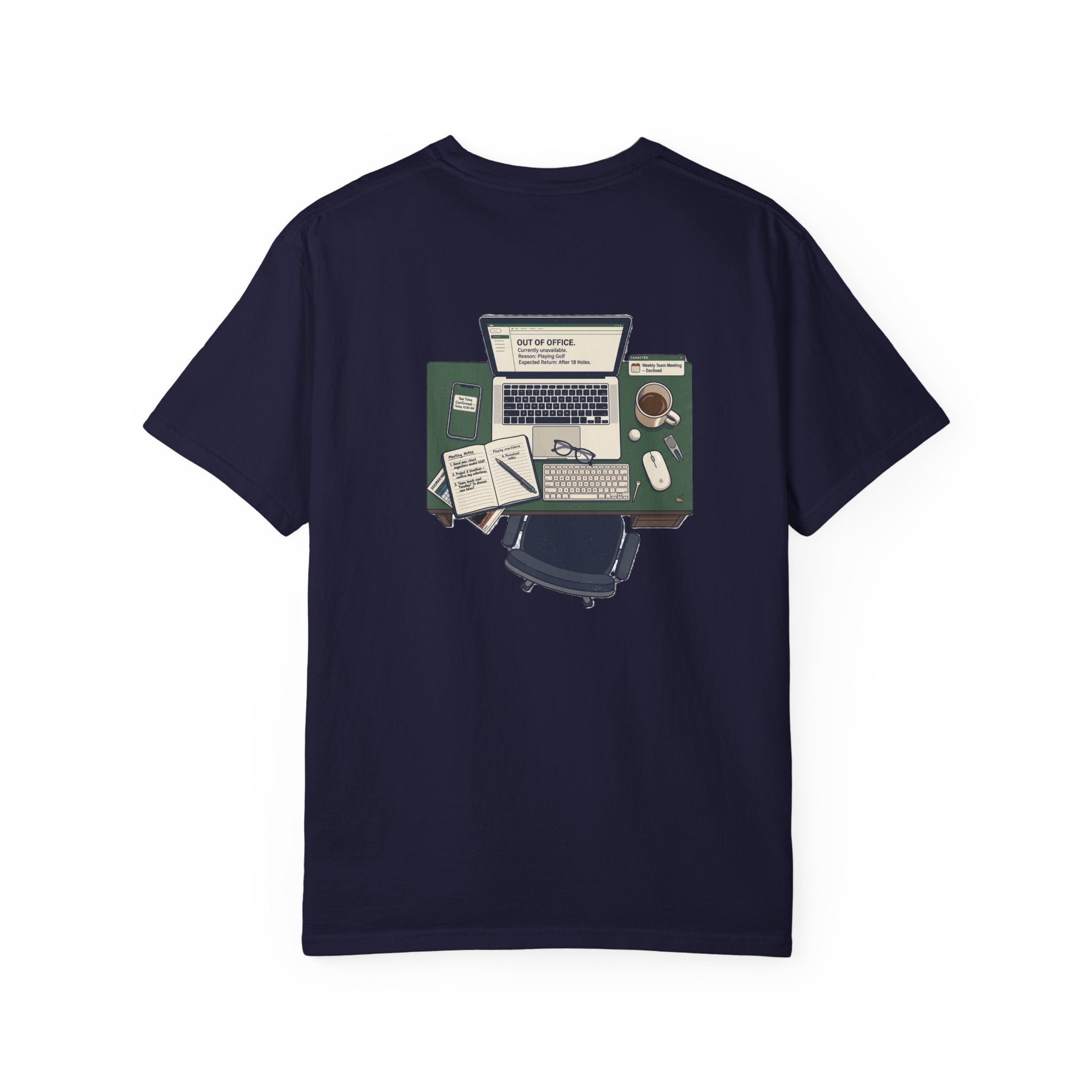 Golf Addiction Out of Office Tee - Navy - Bogeys & Beyond