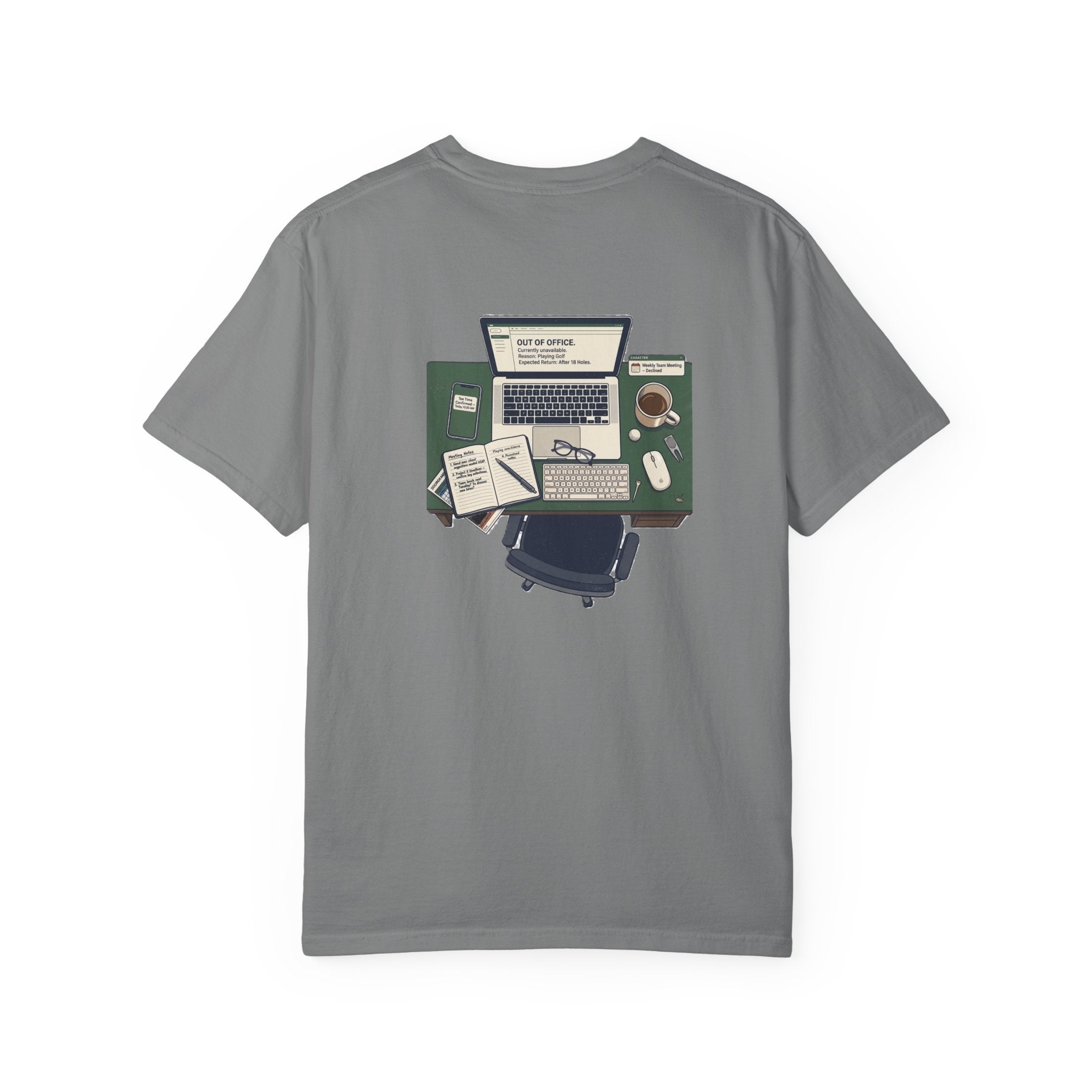 Golf Addiction Out of Office Tee - Grey - Bogeys & Beyond