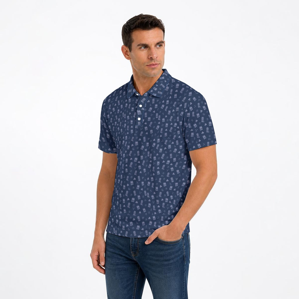 Clinically Addicted Performance Golf Polo Navy — Pre-Order