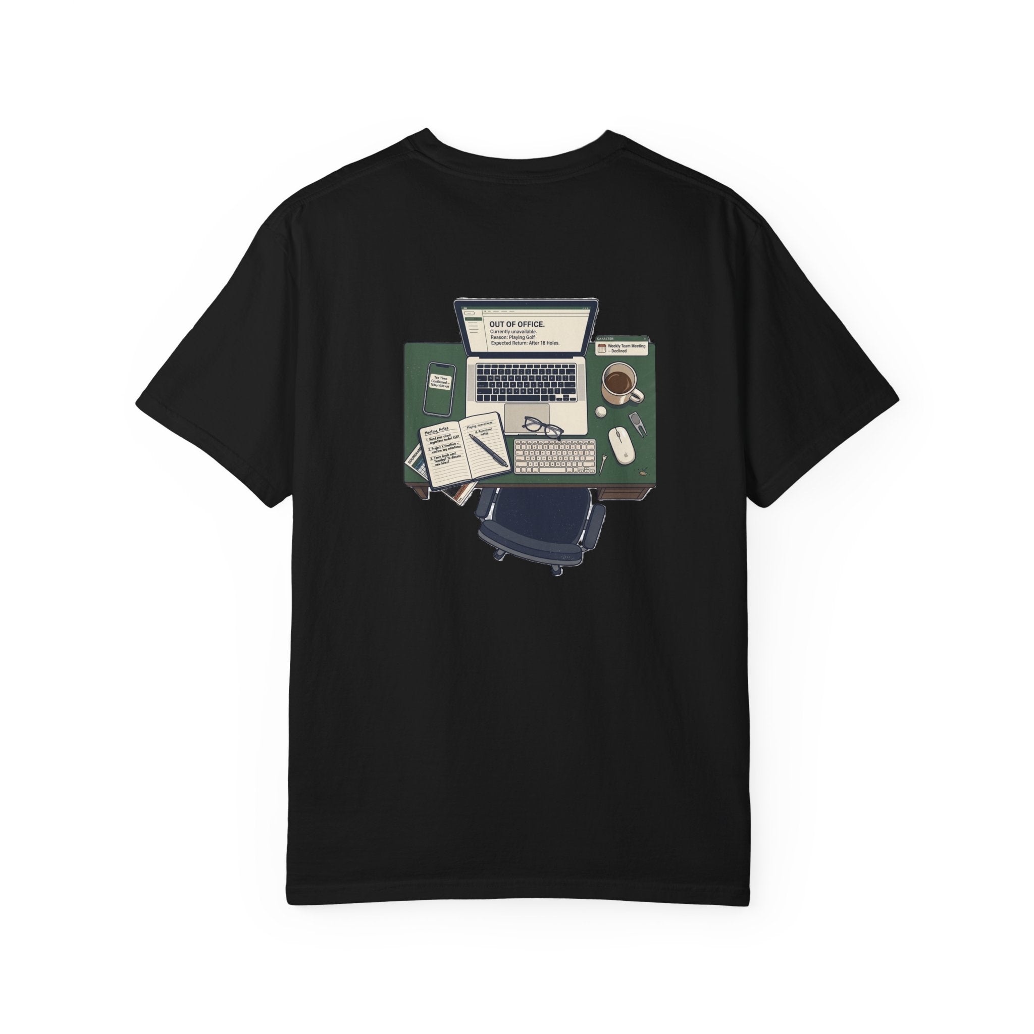 Golf Addiction Out of Office Tee - Black - Bogeys & Beyond