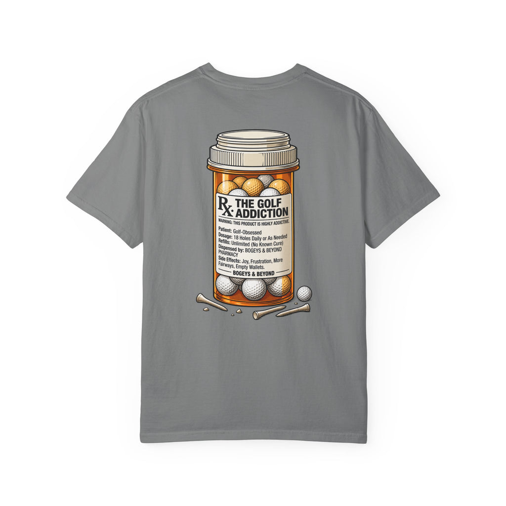 The Golf Addiction Prescription Tee - Grey